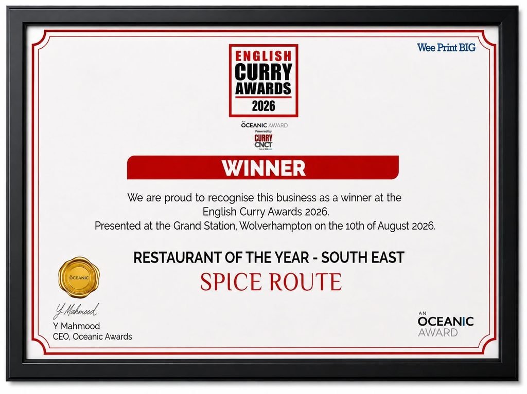 Award Winning Curry Restaurant in Andover