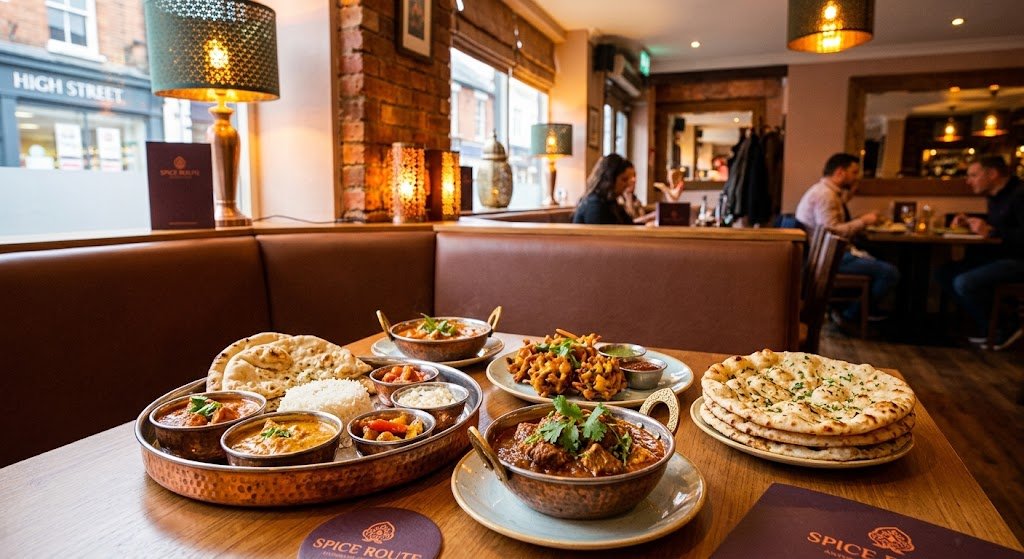 Spice Route Andover, Authentic Indian food Andover, Sunday Indian buffet Andover, Indian Thali Andover High Street, Places to eat in North Hampshire